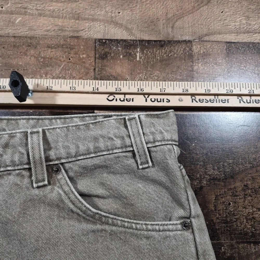Vintage 90s 550 Levis Jeans Mens 34x27 Green Denim Orange Tab Made in USA 1996